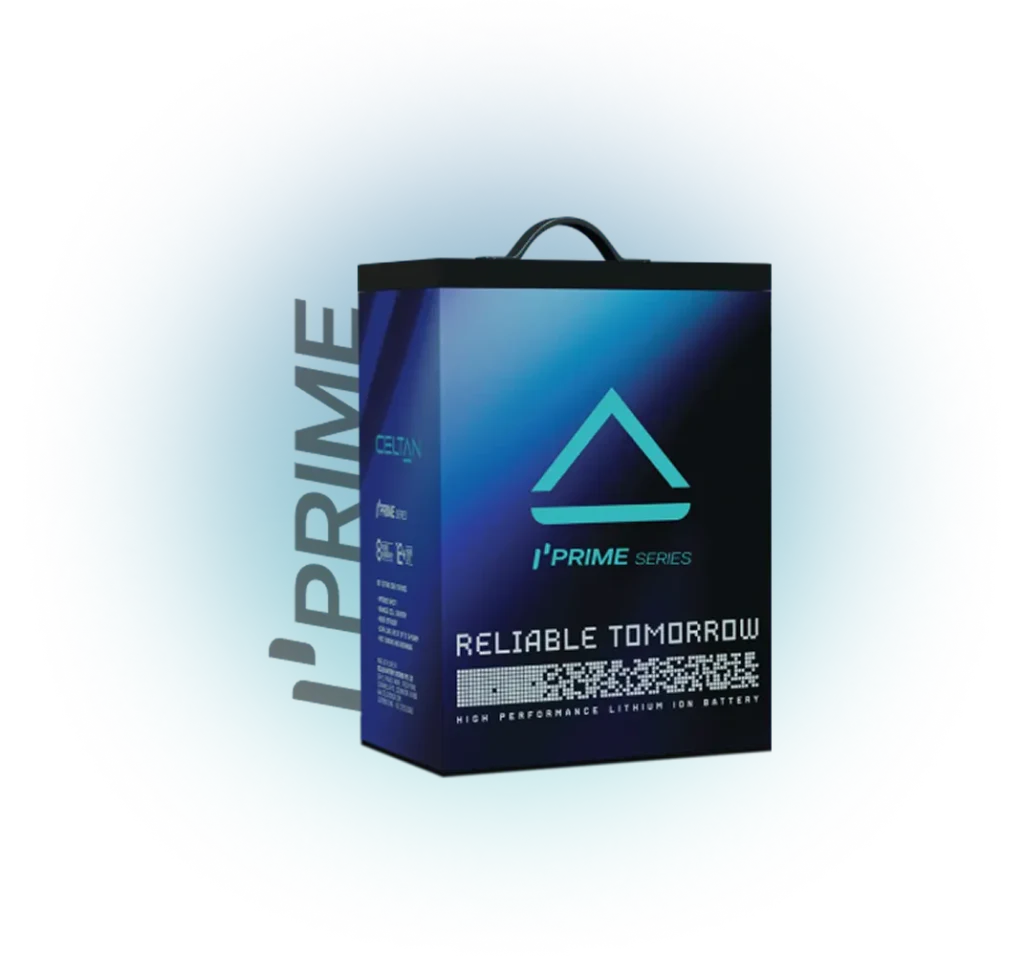 CELTAN I’PRIME Series lithium-ion battery pack 'Reliable Tomorrow', designed for home, business, and critical energy storage applications