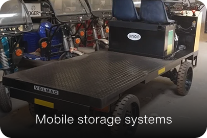 Illustration showing mobile or portable storage systems powered by CELTAN energy solutions for flexible energy deployment