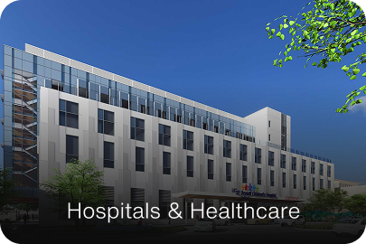 Illustration showing CELTAN energy solutions used in hospitals and healthcare facilities for uninterrupted power