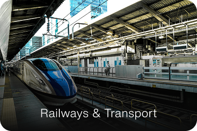 Illustration representing the use of CELTAN energy solutions in railways and mass transportation networks