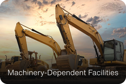 Illustration showing CELTAN energy solutions powering industrial sites and construction equipment-heavy environments